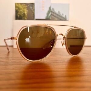 KREWE Sunglasses - BAKER - 24K Titanium + Crystal Polarized